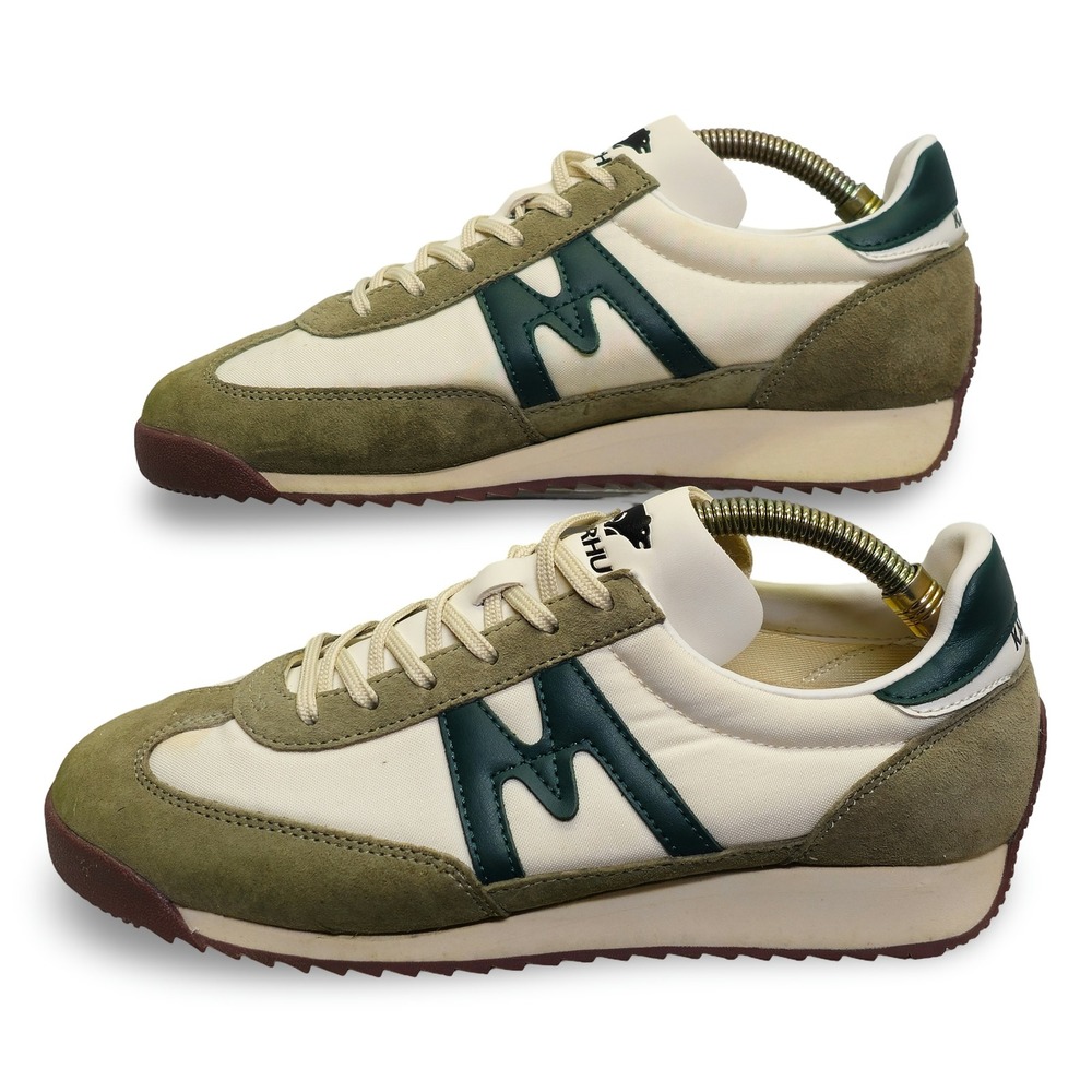 Karhu Mestari Sneakers Unisex 6.5 Green Cream F805078 Suede Athletic Shoes